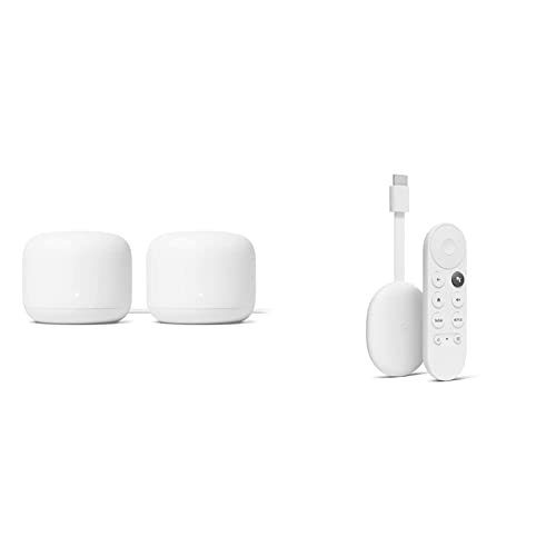 Google Nest Wifi 2 Pack Mesh Router with Chromecast with Google TV (4K) $172.99 +FS