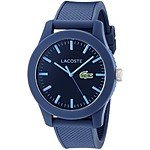Lacoste Men's 2010765 Lacoste.12.12 Blue Resin Watch with Textured Silicone Band $59.99 &amp;amp; FREE Shipping
