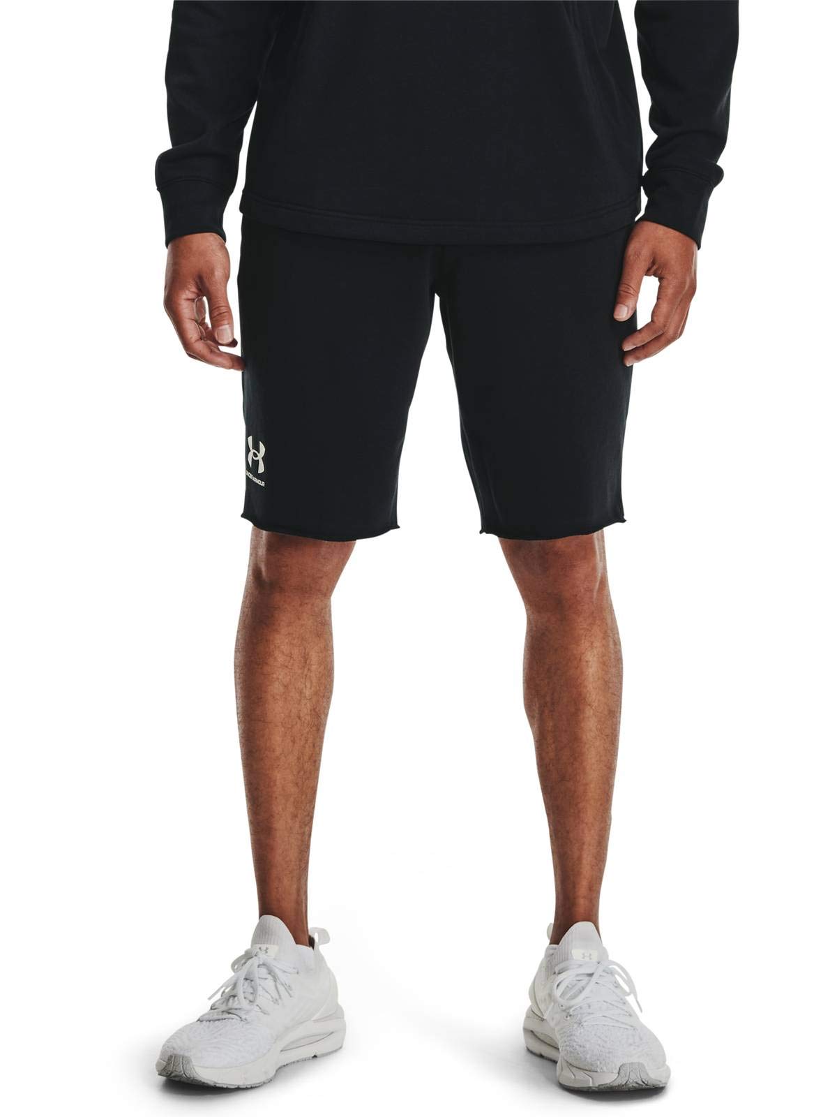Under Armour Mens Rival Terry Shorts (Color: Black (001)/Onyx White; Size: XS-4XL) $15.71 +FS w/Prime
