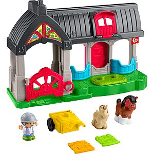 Fisher-Price Little People Toddler Toy Friendly Horses Stable Playset with Sounds $18.39 +FS w/Prime