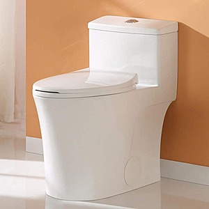 HOROW 1-piece 0.8/1.28 GPF Dual Flush Elongated Toilet in White Seat Included $249.00