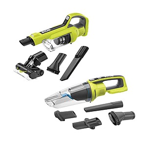 RYOBI ONE+ 18V Cordless Hand Vacuum with Powered Brush with ONE+ 18V Cordless Wet/Dry Hand Vacuum (Tools Only) $99.00