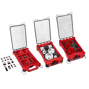 Milwaukee Hole Dozer Bi-Metal General Purpose Hole Saws, BIG HAWG Carbide Hole Saw and Driver Bit Set w/PACKOUT Cases (119-Piece) $289.00