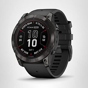 Garmin fēnix 7X Pro Sapphire Solar, Solar Charging Capability, Carbon Gray DLC Titanium with Black Band $524.99