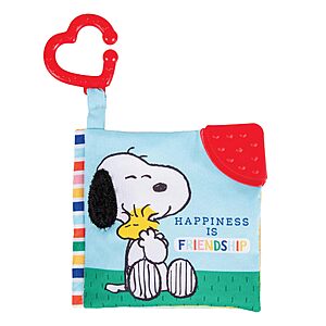 Kids Preferred Peanuts Snoopy Baby Stuff Fun Crinkle Book with On The Go Travel Clip Teether Soft Sensory Book for Babies & Toddlers, 5.25x5.25 Inches $7.99 +FS w/Prime