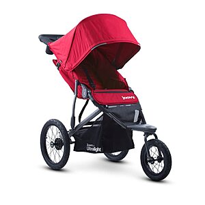 Joovy Zoom360 Ultralight Jogging Stroller Featuring High Child Seat, Shock-Absorbing Suspension, Extra-Large Air-Filled Tires, Easy One-Hand Fold (Red) $199.99