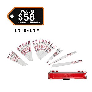 20-Piece Milwaukee Sawzall Reciprocating Saw Blade Set $15