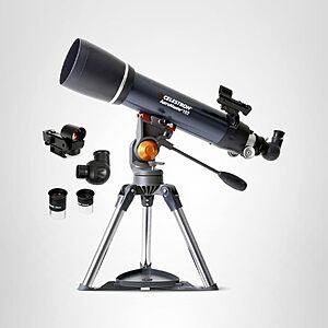 Celestron &ndash; AstroMaster 102AZ Telescope &ndash; Short-Tube Refractor Telescope &ndash; Fully-Coated Glass Optics &ndash; Adjustable-Height Tripod &ndash; Bonus Astronomy Software Package $272.59