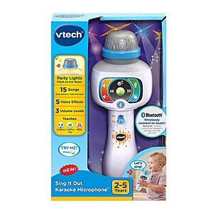 VTech Sing It Out Karaoke Microphone, White $8.39 +FS w/Prime