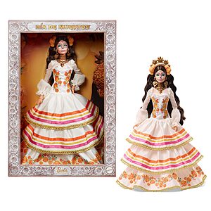 Barbie Signature Doll, D&iacute;a De Muertos 2025 Collectible in Ruffled Cream Gown Trimmed with Marigolds and Ribbon $34.40​ w/coupon +FS w/Prime