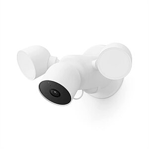 Google Nest Cam with Floodlight - Outdoor Camera - Floodlight Security Camera, White, 1 Count (Pack of 1) $199.99