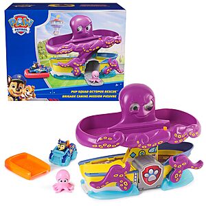 PAW Patrol Pup Squad Octopus Rescue Playset, 2.5-Inch Chase Toy Car & Baby Octopus Figure $10.30​ +FS w/Prime