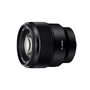 Sony SEL-85F18 Portrait Lens Fixed Focal 85mm F1.8 Full Frame Suitable for A7, ZV-E10, A6000 and Nex Series, E-Mount Black $699.99