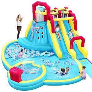 ELEMARA Inflatable Water Slide Bounce House Large Water Park $475.99 at Amazon