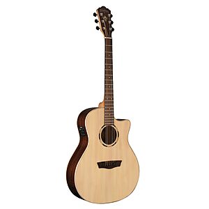 Washburn 6 String Acoustic-Electric Guitar, Natural (WLO20SCE-O) $228.05