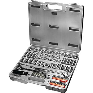 Performance Tool W1198 SAE/Metric 100-Piece Socket (1/4-Inch, 3/8-Inch & 1/2-Inch Drive) and Bit Set $36.32