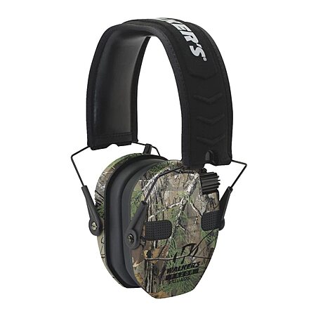 Walker's Razor Slim Electronic Quad Earmuff 23Db/Realtree Xtra Camo, Black $30.51 +FS w/Prime