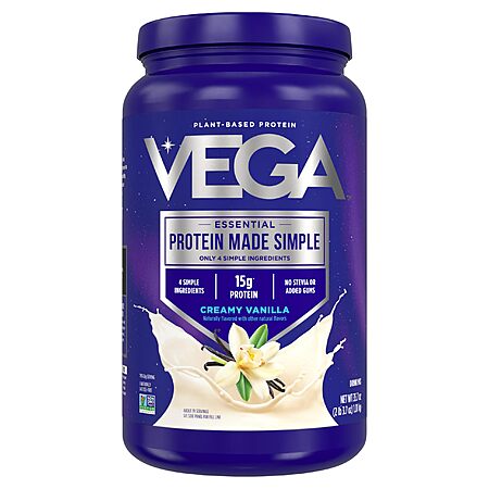 2.2 lbs Vega Protein Made Simple Protein Powder, Vanilla - Stevia Free $18.27 via S&S +FS w/Prime