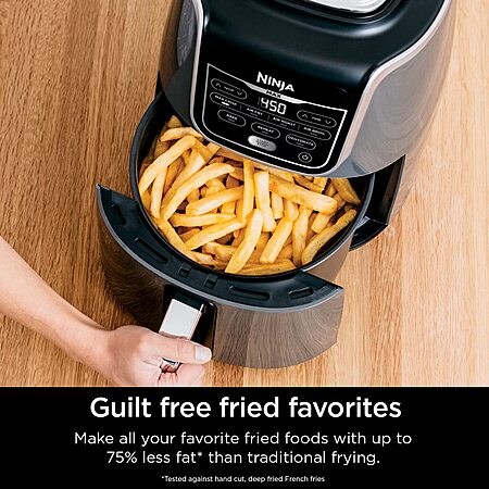 Ninja AF161 Max XL Air Fryer that Cooks, Crisps, Roasts, Bakes, Reheats and Dehydrates, with 5.5 Quart Capacity, and a High Gloss Finish, Grey $109.98