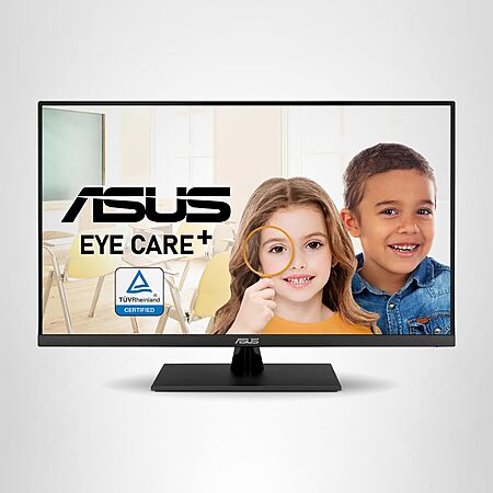 ASUS 31.5” 4K HDR Eye Care Monitor (VP327Q) – UHD (3840 x 2160), 99% sRGB, HDR-10, Adaptive-Sync, Speakers, VESA Mountable, Black $199.00