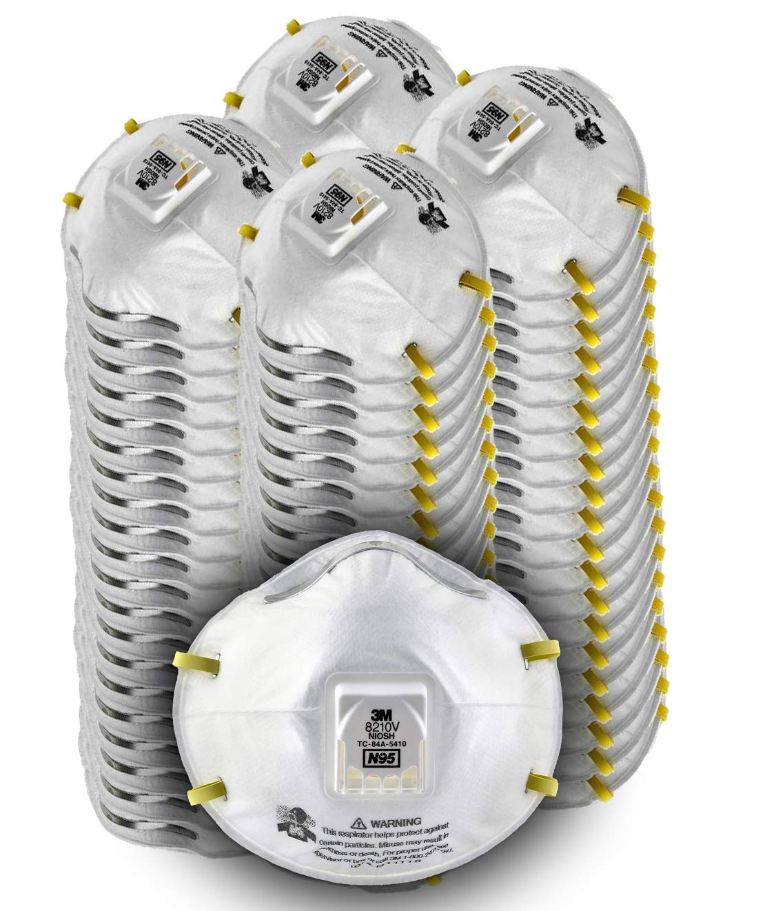 3M Particulate N95 Respirator 8210V with Cool Flow Valve, 80/Pack $95.55