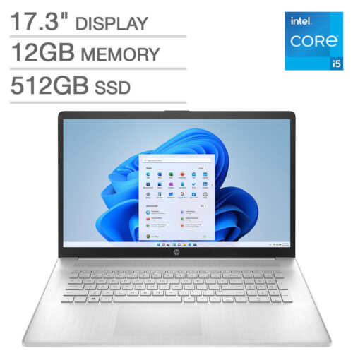 2022 HP 17-cn2063cl 17.3" FHD IPS Laptop intel Core i5-1235U 12GB 512GB SSD W11 $399