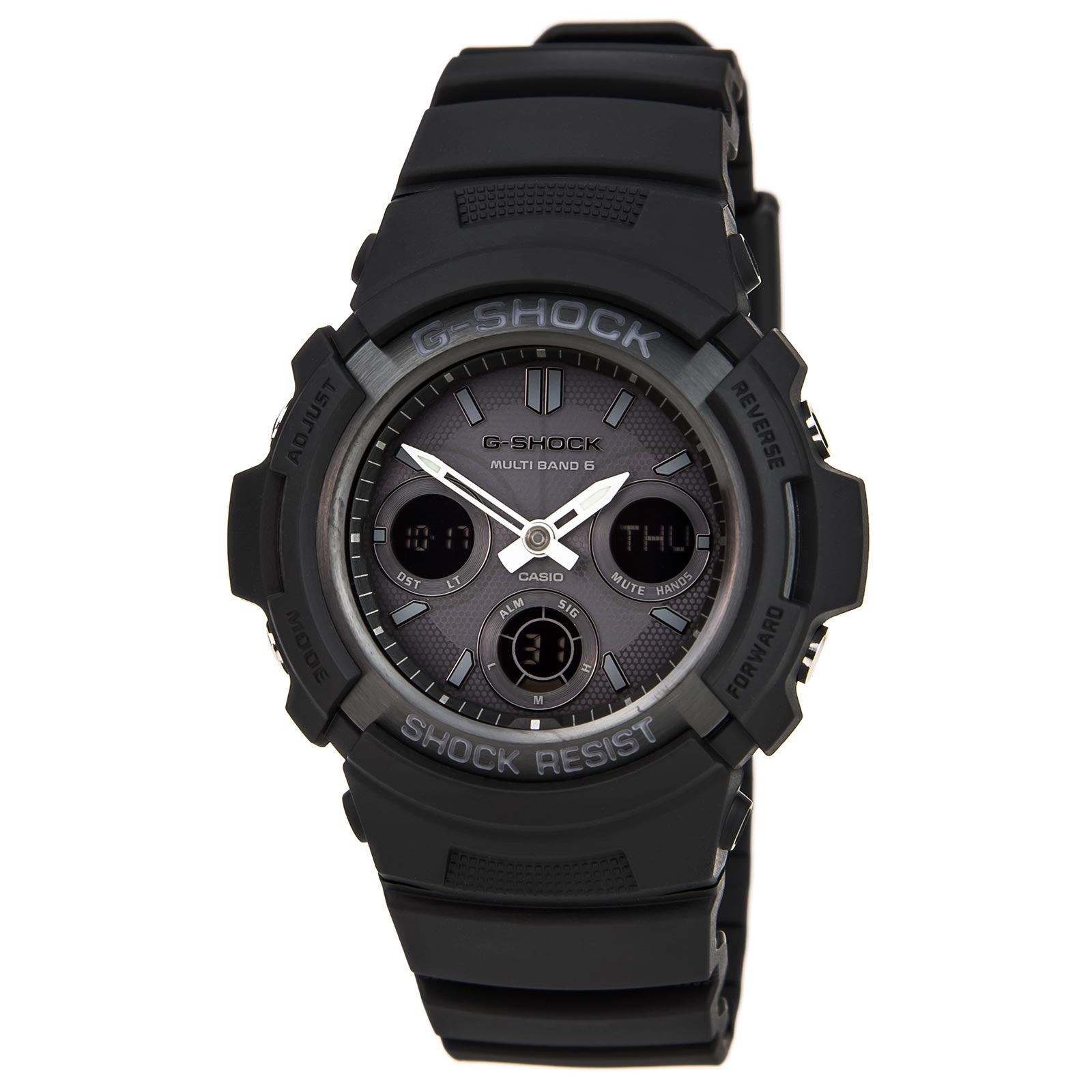 Casio AWGM100B-1A Men's Ana-Digital Atomic Quartz G-Shock Black Dial Black Resin Watch $92.99