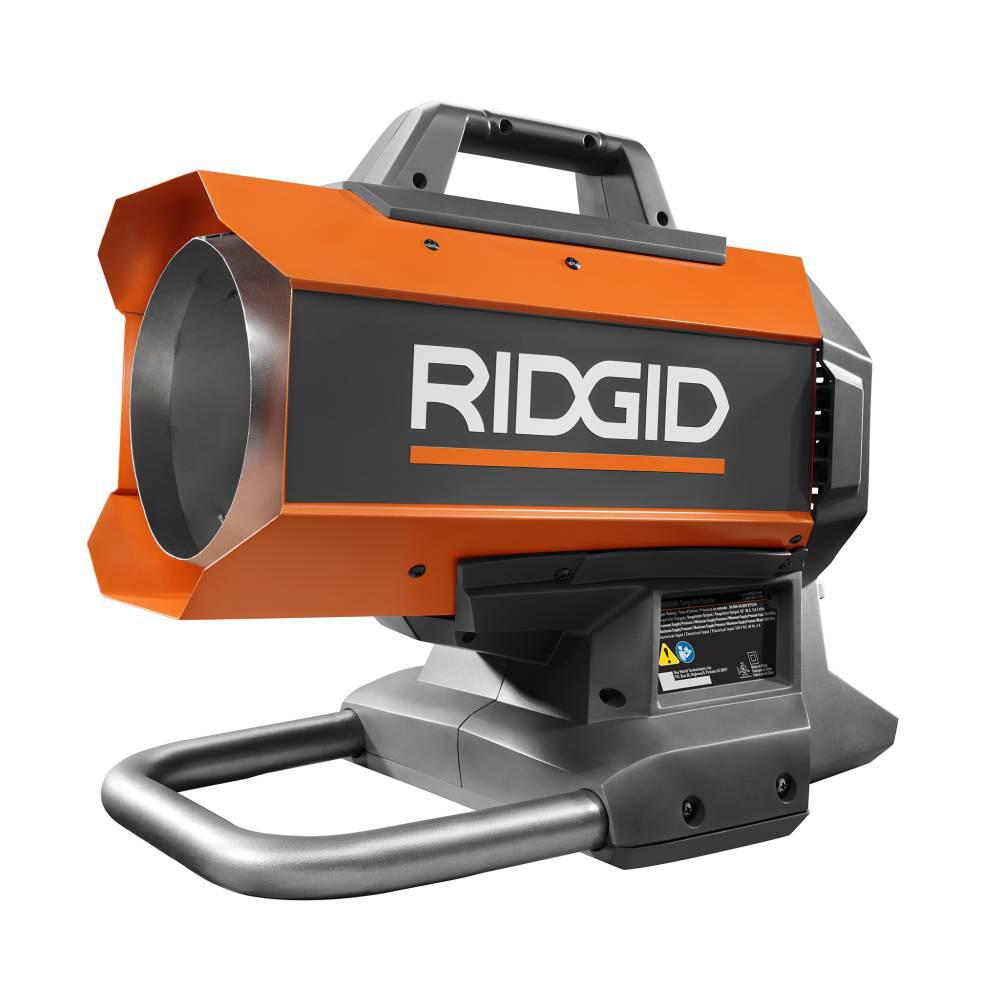 RIDGID 18-Volt 60K BTU Hybrid Forced Air Propane Portable Heater $64.5