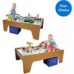 100-piece Cityscape or Mountain Wooden Train Set and Table $69