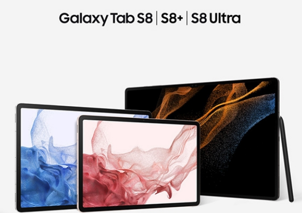 Samsung Tab S8 Ultra 128gb + Tab A8 32GB + standing cover + buds 2, Trade-in S7 $400