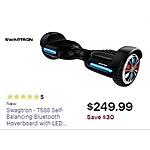 Best Buy Weekly Ad: urlhasbeenblocked - T588 Self-Balancing Bluetooth Hoverboard with LED Wheels - Black for $249.99