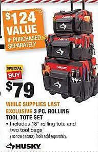 home depot rolling tote