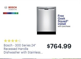 best buy bosch dishwasher free installation