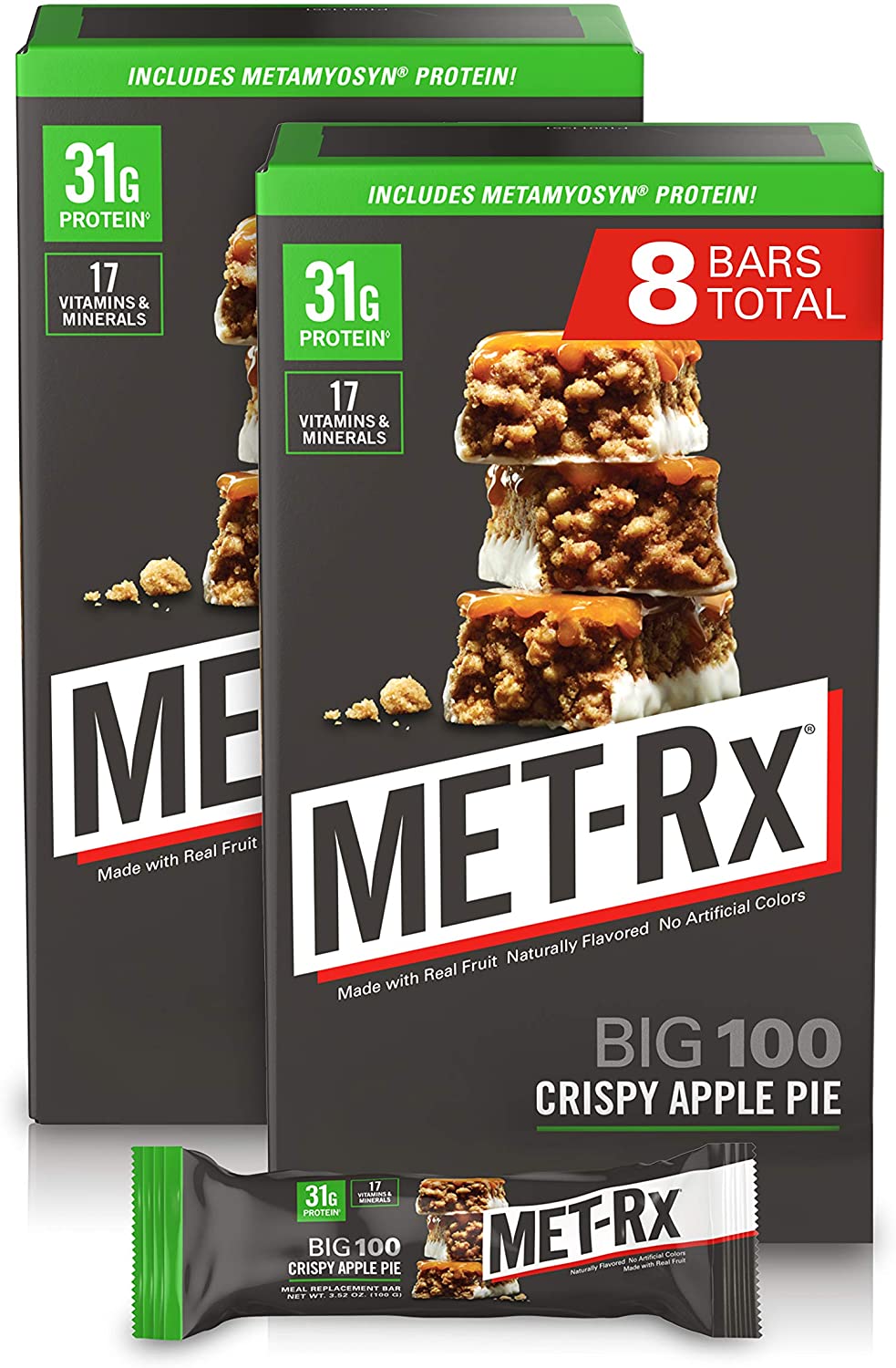 MET-Rx Crispy Apple Pie Protein Bars (8 bars) - Amazon - $6.94