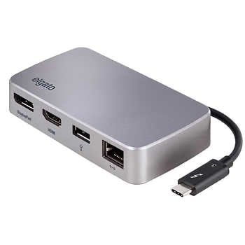 Elgato Thunderbolt 3 Mini Dock - with Built-In Thunderbolt Cable, Dual 4K Support, USB 3.1 Gen 1, Gigabit Ethernet - $30