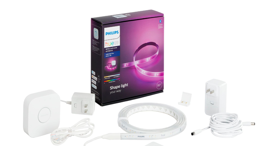 Philips - Hue White and Color Ambiance Lightstrip Plus 2M Starter Kit $79.99