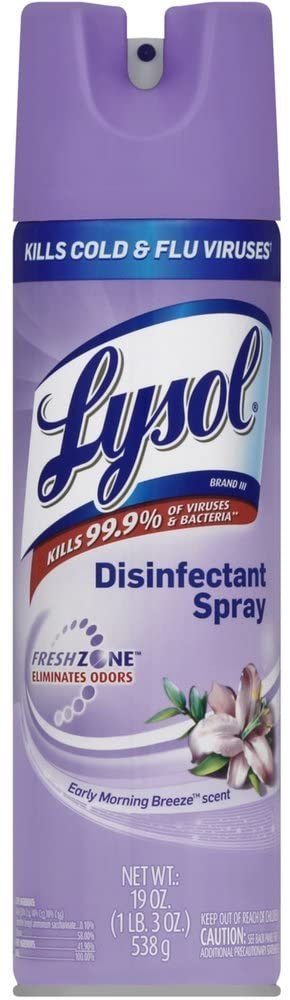 LYSOL Disinfectant Spray, Early Morning Breeze 19 oz pack of 2 $14.99