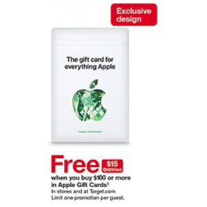 FREE $10 Target Gift Card w/ $100 Apple Gift Card Purchase