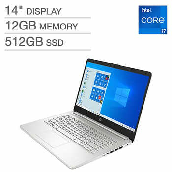 Hp 14 Quot Laptop 11th Gen Intel Core I7 1165g7 1080p 12gb Ram 512gm Ssd Minimum 2 Year Costco Warranty 710