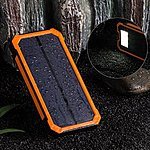 15000mah Solar Panel Charger with 6LED Flashlight: $15.99 FS w/ Prime @Amazon