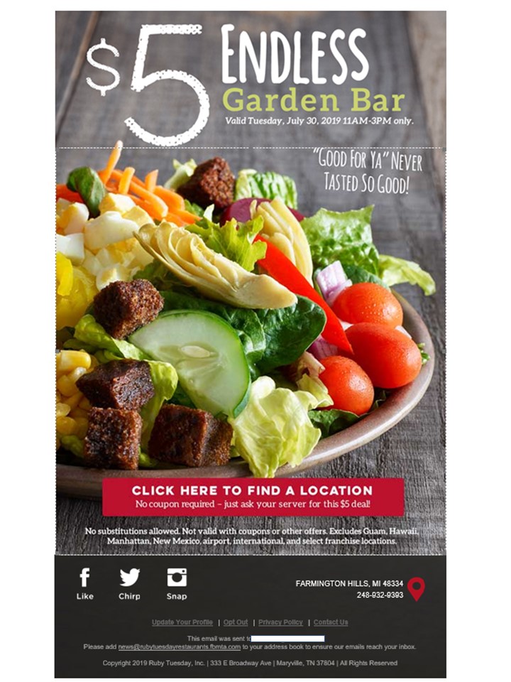 ruby tuesday coupons 2015 $5.00 off
