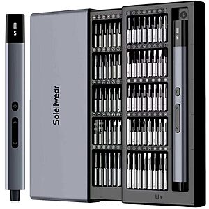 80-Pc Soleilwear 0.75N.m Torque Mini Electric Precision Screwdriver Set