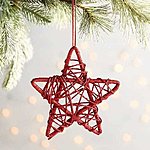 Clearance Sale - Rattan Star Red Ornament $0.48 + ship