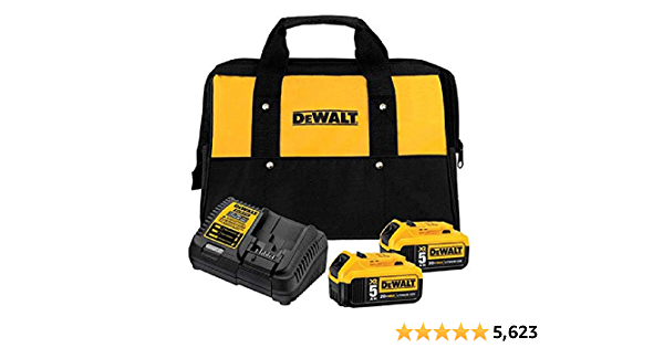 DEWALT 20V MAX Battery Starter Kit with 2 Batteries, 5.0Ah (DCB205-2CK) - $154.34