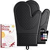 2-Piece Kitsure Non-Slip Silicone Oven Mitt Set (Black) $6.99 + Free Shipping w/ Prime or on $35+