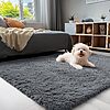 Lightning Deal: 4' x 5.11' Olanly Washable Shaggy Area Rug w/ Non-Slip Backing (Grey) $9.49 + Free Shipping w/ Prime or on $35+