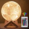 5.9&amp;quot; Svichochka Rechargeable LED Moon Lamp w/ 16-Colors, Touch &amp;amp; Remote Control &amp;amp; Wooden Stand $10.49 + Free Shipping w/ Prime or on $35+