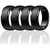 4-Pack Egnaro Men's Silicone Classic Black Rings (Various Sizes) from $2.97-$3.82 + Free Shipping w/ Prime or on $35+