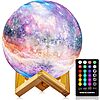 7&amp;quot; Logrotate 16-Colors Rechargeable LED Moon Lamp w/ Remote &amp;amp; Touch Control &amp;amp; Wooden Stand $13.49 + Free Shipping w/ Prime or on $35+