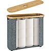 30L Elong Home Toilet Paper Storage w/ Bamboo Lid, Clear Window &amp;amp; Handles (Grey or Beige) $11.99 + Free Shipping w/ Prime or on $35+